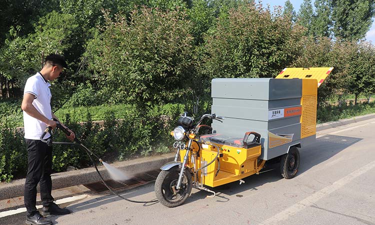 高壓噴槍清洗井蓋 電動高壓清洗車