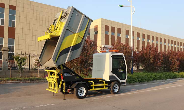 背桶式小區垃圾清運車 電動四輪垃圾清運車