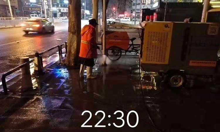 三輪高壓清洗車環(huán)衛(wèi)作業(yè) 多功能高壓清洗車