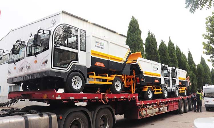 小型電動垃圾清運車發貨現場 垃圾清運車