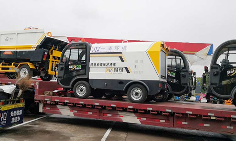 電動多功能高壓清洗車發貨現場 高壓清洗車