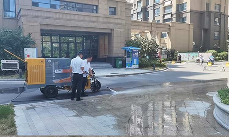 可上牌三輪高壓清洗車小區物業清洗 電動高壓清洗車