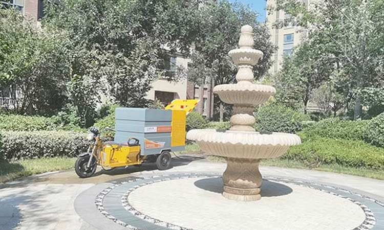 三輪多功能高壓沖洗車物業作業 電動高壓清洗車