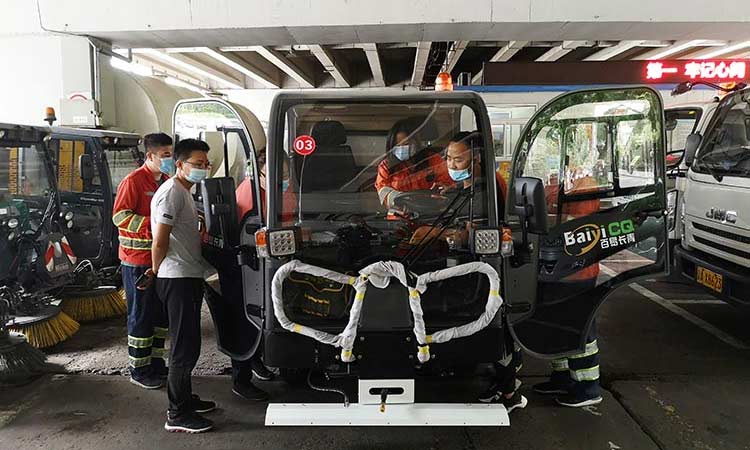 四輪高壓清洗車現(xiàn)場培訓(xùn) 高壓清洗車