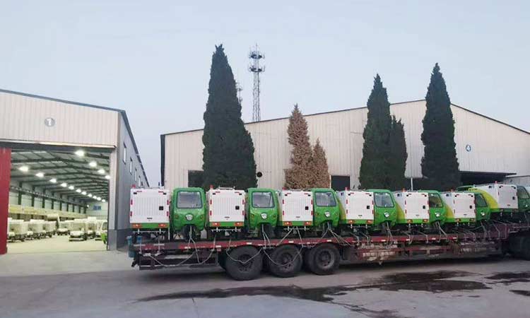 小型環衛高壓清洗車北京訂單發貨現場 小型高壓清洗車