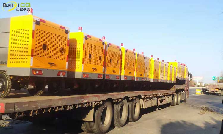 電動三輪高壓清洗車裝車完畢準備出發 電動環衛高壓清洗車