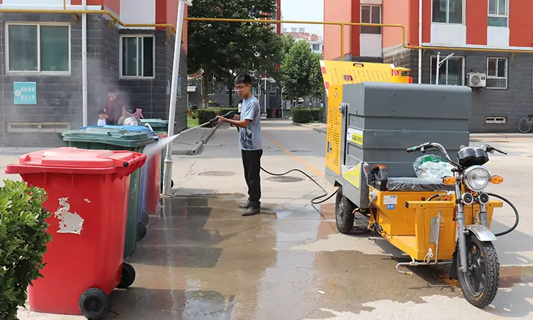 小型高溫高壓清洗車 電動(dòng)高溫高壓清洗車