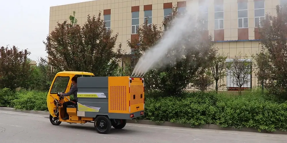 三輪高壓高溫清洗車_小區高壓高溫清洗車_物業小型高壓高溫沖洗車_園區高壓高溫清洗車