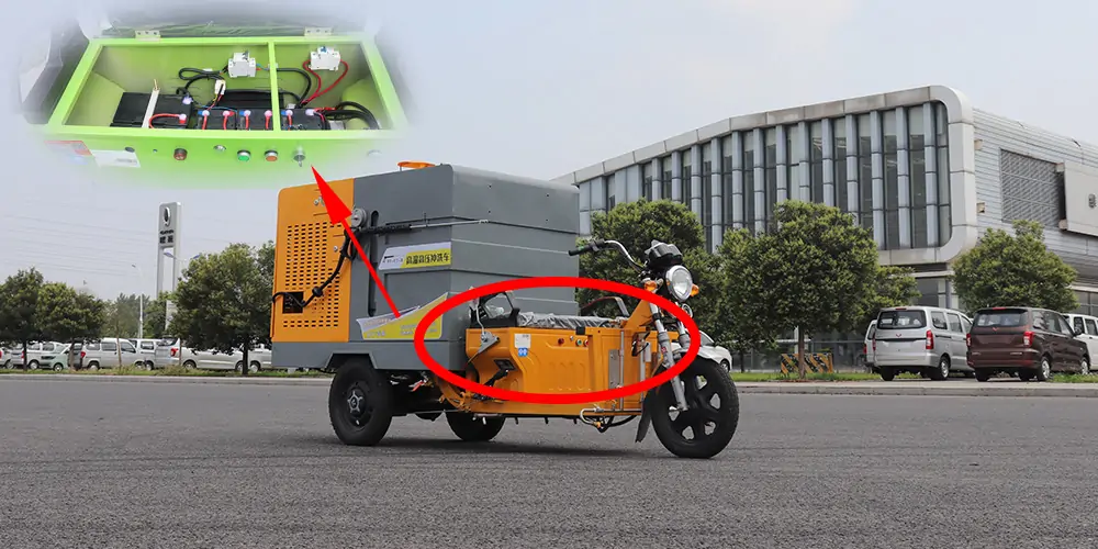 三輪高壓高溫清洗車_小區高壓高溫清洗車_物業小型高壓高溫沖洗車_園區高壓高溫清洗車