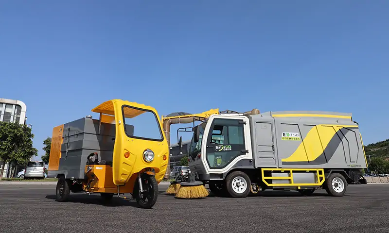 樹葉收集車與高壓清洗車聯(lián)合作業(yè)會產(chǎn)生怎樣的火花？一起來看一下！